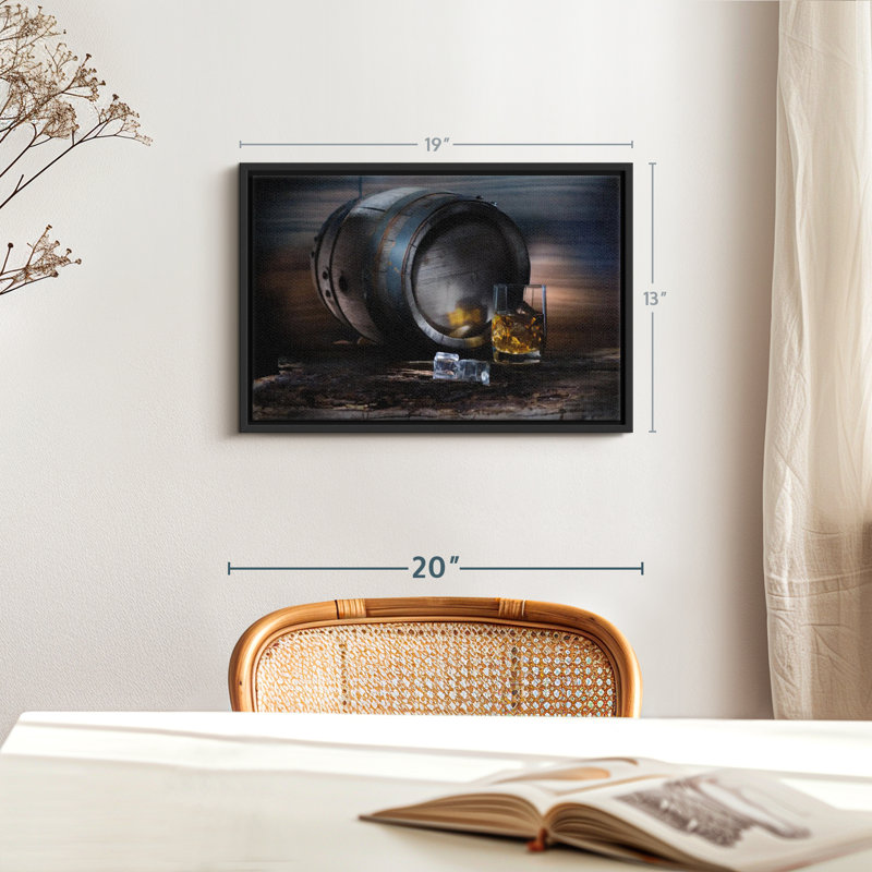 Aliments et boissons «Whiskey Barrel Canvas Print», H 13 po x l 19 po