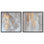 Rustic Gold Expose© Duo Canvas Print Gold Boho Wall Art Set by Art Remedy, Black Frame, 12 x 12