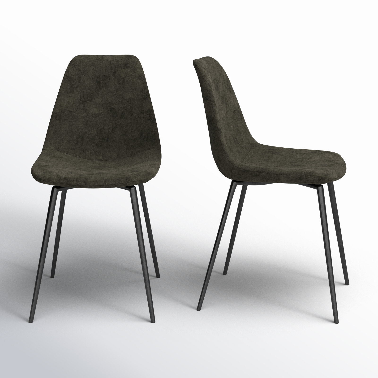 Kody Velvet Side Chair, Bella Smoke Performance Velvet