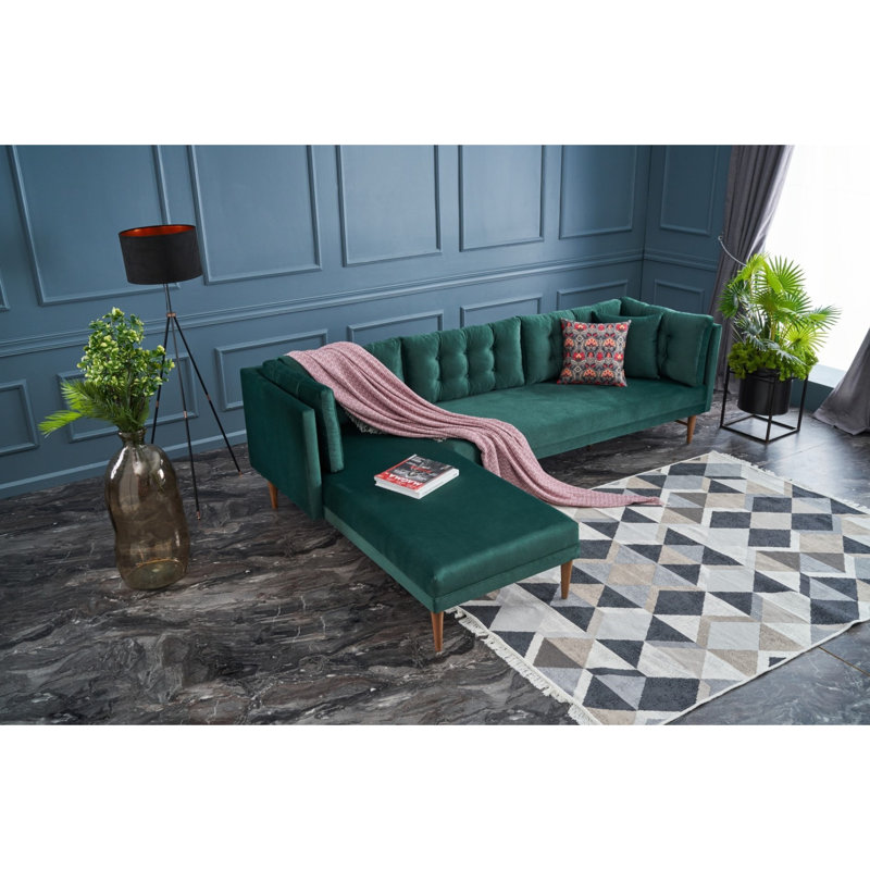 Canapé modulaire Edony, 100 % polyester vert