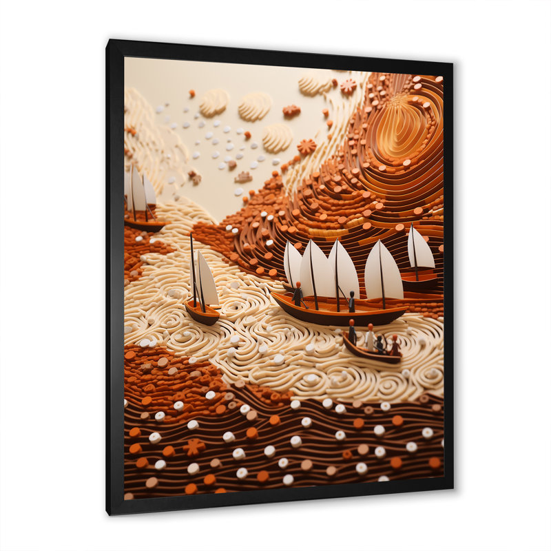«Orange River Reverence Dream» 2, Cadre simple noir, H 40 po x l 30 po x P 1,5 po