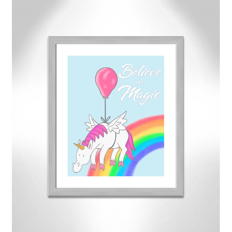 Believe in Magic 1, impression sur papier, H 24,5 po x l 20,5 po x P 0,6 po, Encadré plat argent