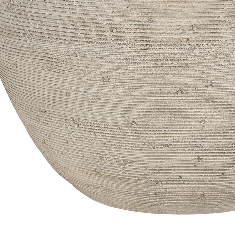 H 25 po, lampe de table, béton crème, abat-jour beige, lampe de table contemporaine H 25 po, Crème, crème