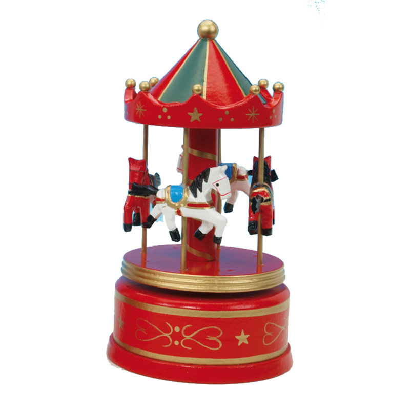 Figurine Carousel Turns To The Melody Bolero, H 4,33 po x l 8,27 po x P 4,33 po