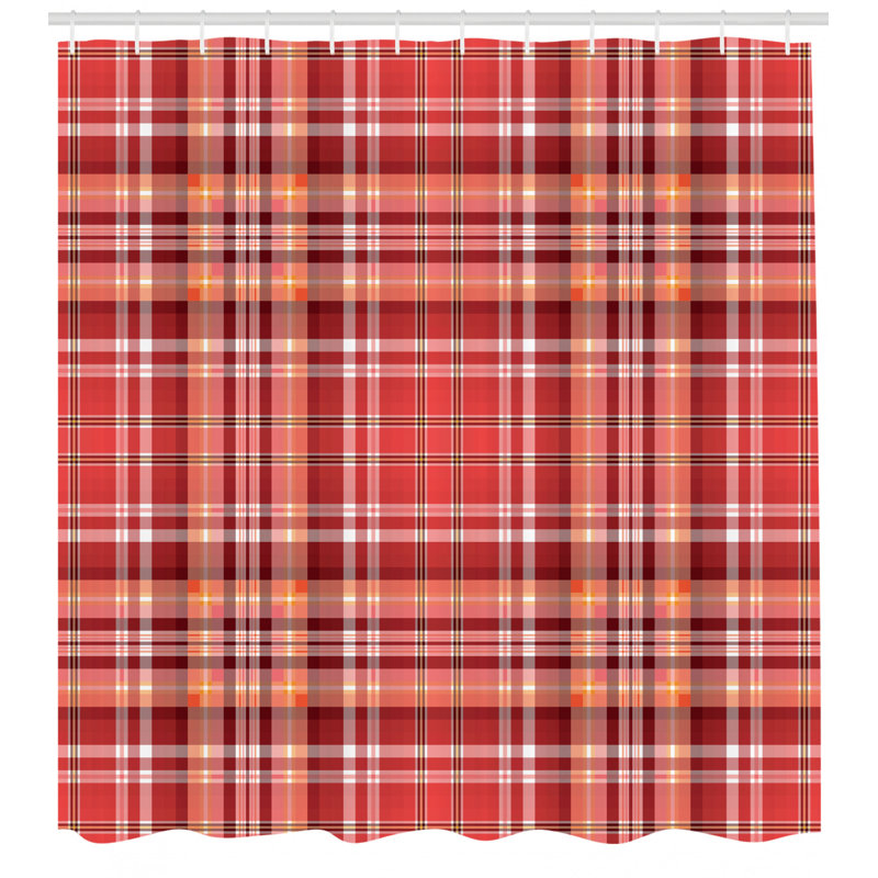 Shower Curtain with Hooks Included, 70" H x 69" W