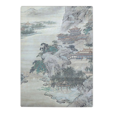 Tempered Glass Summer Retreat at Mt. Li by Yuan Yao Chopping Board