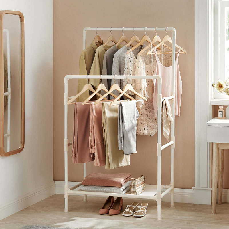 Meachum 83cm Clothing Rack, White