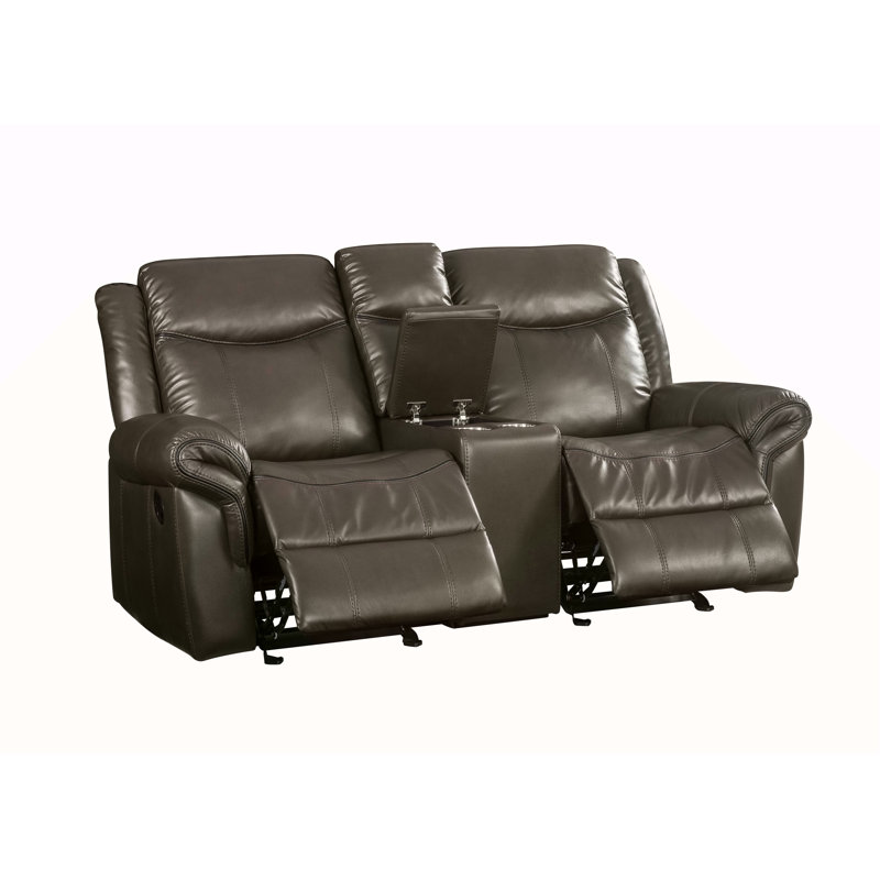 Causeuse en cuir Lydia Aire Motion avec port USB et console Lydia