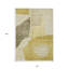 Tapis extérieur lavable abstrait beige et blé doré 10 pi x 14 pi