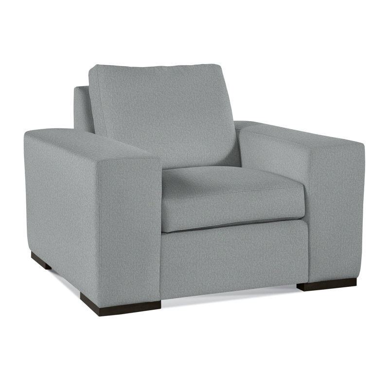 Memphis Armchair, Light Blue Performance Fabric; 0851-55, Java