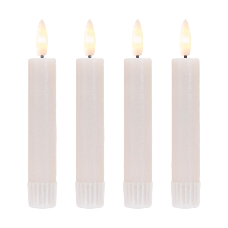 Bougie pilier ivoire FIA Wick, Beige, Pilier 0,9 po x 5,4 po