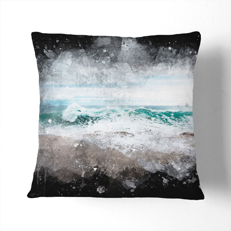 Square Throw Cushion, 40cm H x 40cm W x 15cm D, White