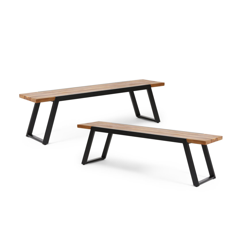 BANC GAYLOR (ENSEMBLE DE 2), Noir, noir, noir, noir