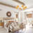 6-light 38"W Natural Rattan Shaded Classic/traditional Chandelier