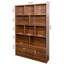 Grande bibliothèque à 4 niveaux avec 10 cubes et 3 portes, organisateur de rangement moderne pour salon et bureau