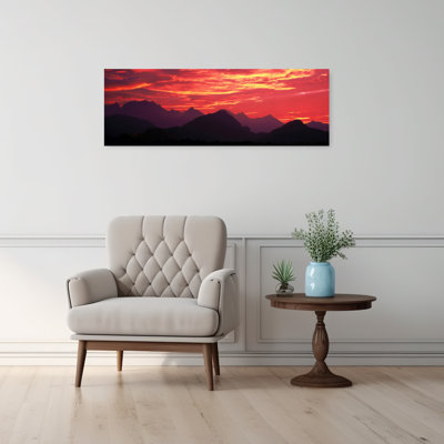 Sundown autrichien, Mts, Bavière du Sud, Allemagne, paysage contemporain abstrait, art mural