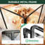 Parc d'intérieur pour chien en acrylique robuste AuraSpace Pro de FXW, avec structure en métal, hauteur de 40 po et 8 panneaux pour chiens de taille moyenne et grande, noir-123431291-125480995