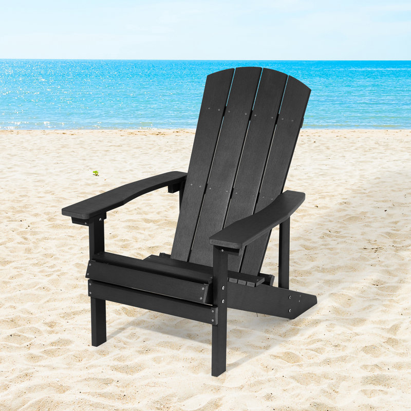 Chaise Adirondack en plastique Armenio, Noir