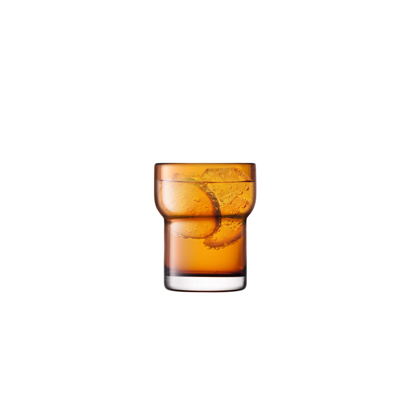 Utility Handmade Drinking Glass, Amber