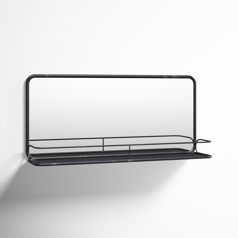 Redrow Iron Wall Mirror, Black