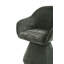 Chaise de salle à manger pivotante à 360 degrés avec pied conique, fauteuil d'appoint rembourré de forme cylindrique avec dossier en S-702862154