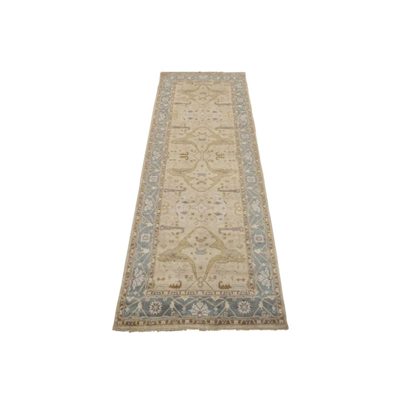 Tapis de couloir 6x17 beige Oushak