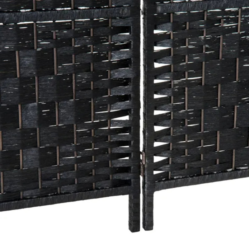 Cloison pliante autoportante noire 6 panneaux 6 pieds