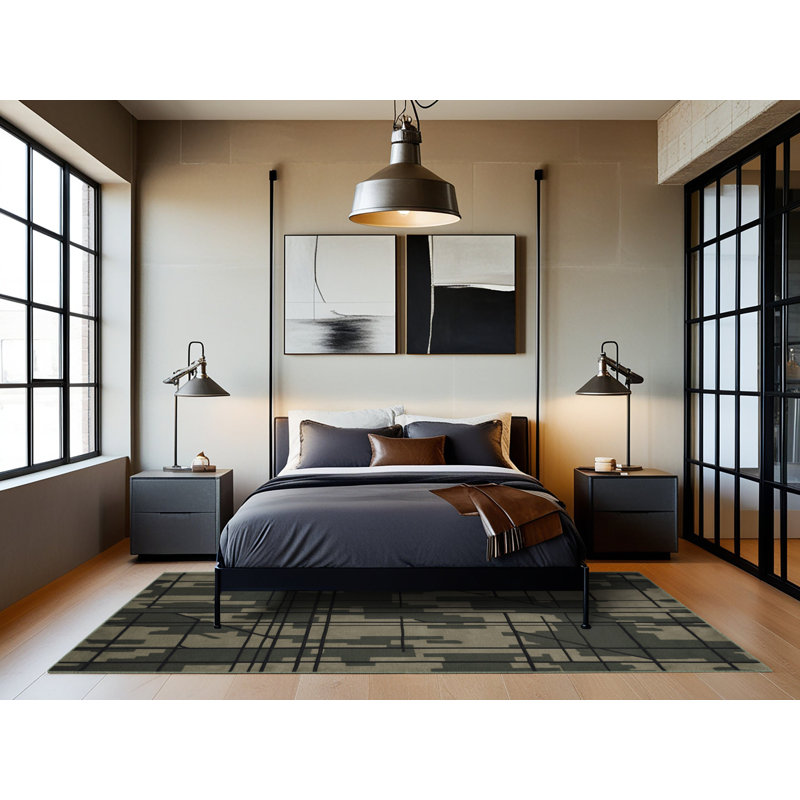 Recon Stripe Rug, Round 3'