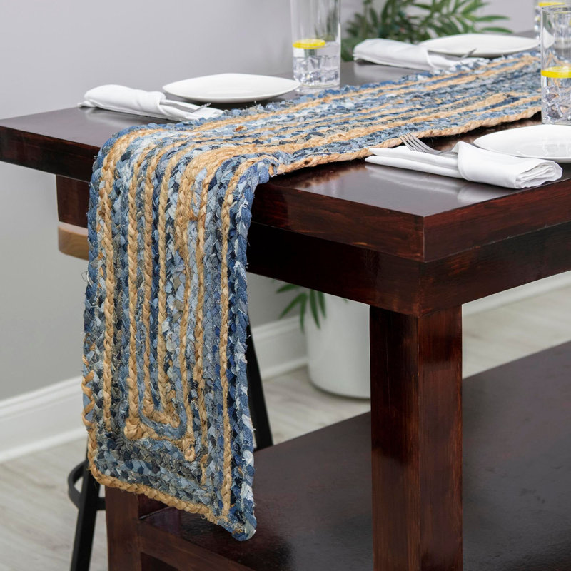 Tapis de table en coton Munford, Chemin de table 1 pi 2 po x 10 pi