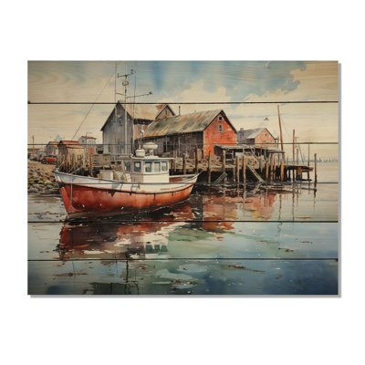 " Port Portside Reflection Pointillism I "
