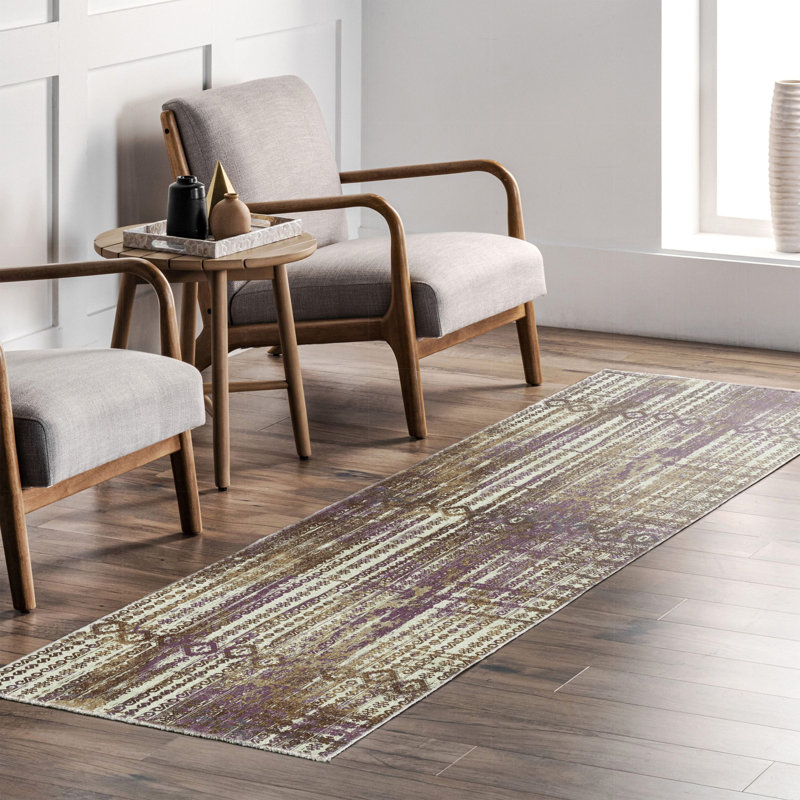 Tapis rectangulaire Deasha avec envers antidérapant, Rectangle 2 pi 8 po x 5 pi