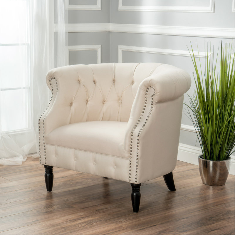 Fauteuil club Akira, Beige