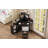Corner Vanity Desk Set With Storage Cushioned Stool And Charging Station-849850828