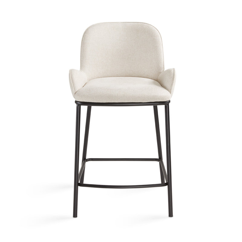 Cimarr Upholstered Counter Stool with Metal Frame