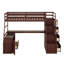 Lit mezzanine avec tiroirs, tablettes et bureau-289469606