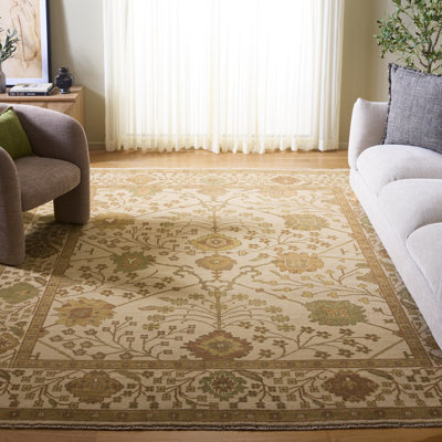 Tapis oriental en laine noué à la main Oushak