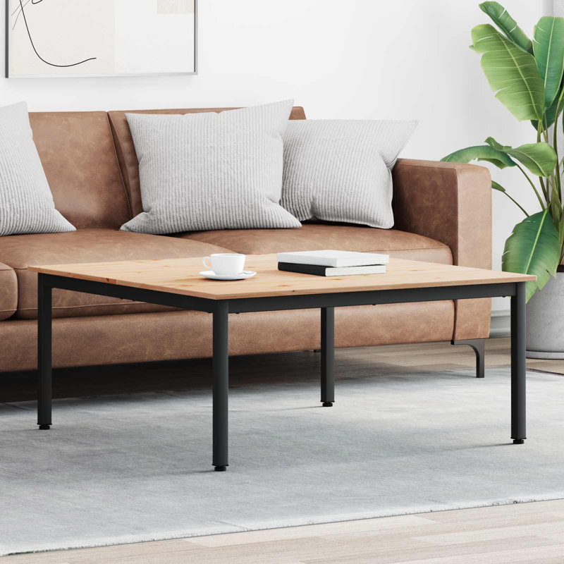 Coffee Table, 45cm. H x 100cm. L x 100cm. W, Natural, Black