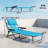 Tanning Chaise Lounge Chair, 4-Position Beach Chair with Face & Arm Holes, Pillow headrest, Adjustable Sunbathing Chair-592366548