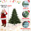 Arbre de Noël pleine forme 9 pi avec 3451 pointes - aiguilles mixtes en PE / PVC, base large pour les grands espaces, structure à charnières pour une installation facile, support en métal pour un soutien solide *-1408815315
