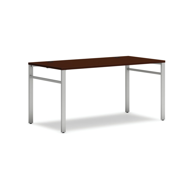 Bureau Mod U, Acajou traditionnel / argent