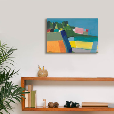 'Small Town On A Hill No. 2' by Jan Weiss Canvas Wall Art