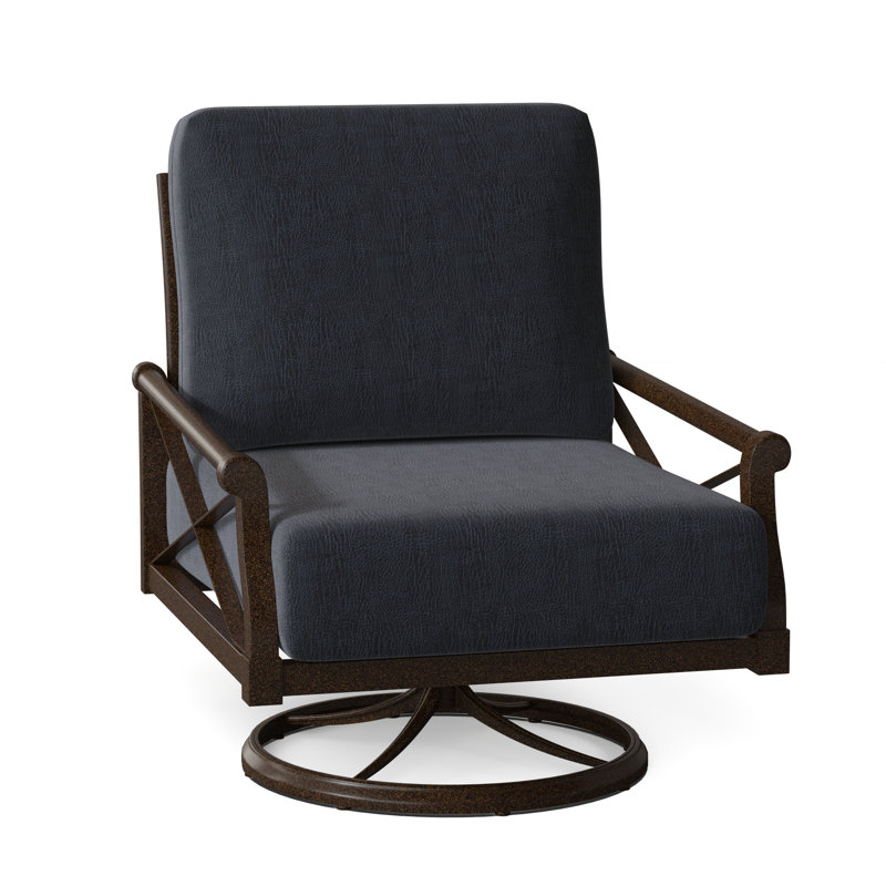 Andover Outdoor Rocker Chair, Canvas Bird's Eye Sunbrella® Canvas, Chestnut Brown