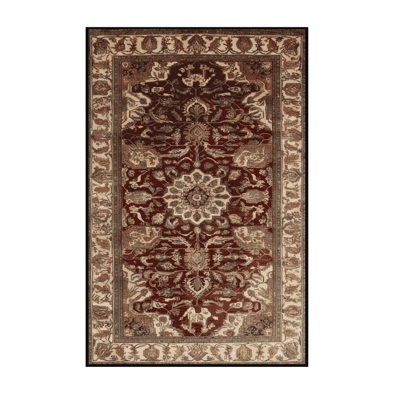 Tapis brun lavable à la machine, Rectangulaire 2 pi x 3 pi