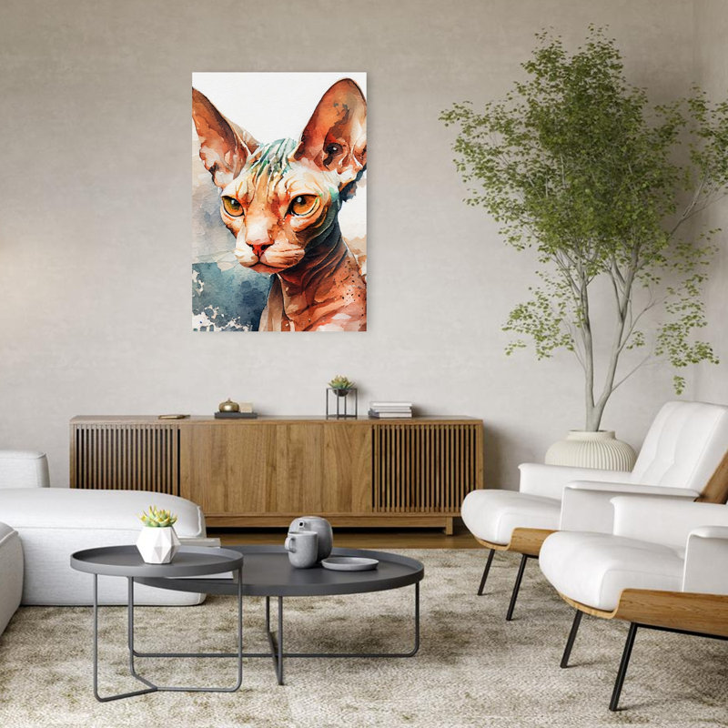 Reproduction d'art mural aquarelle, H 48 po x l 32 po