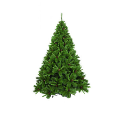 Christmas Tree Vienna, Extra Thick Artificial Tree, Real PVC Effect Tree With Pine Cones Included