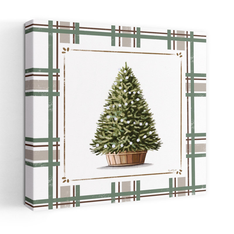 Arbre de Noël en pot, maison de campagne moderne, décor de vacances simple, maison de campagne moderne, H 18 po x l 18 po