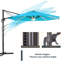 Parasol de patio en porte-à-faux octogonal Alissiya 11FT-1317237246