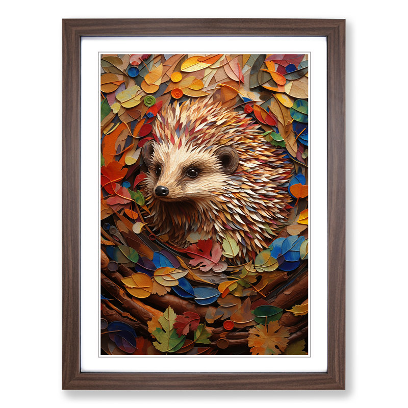 Hedgehog Orphism Art - Framed Print