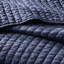 Courtepointe 3 pièces très grand / très grand marine - réversible avec microfibre et élémentaire rembourré en coton