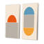 Minimal Late 20S Geometric Primitive Design I - Ensemble de 2 peintures-152676759-152676718